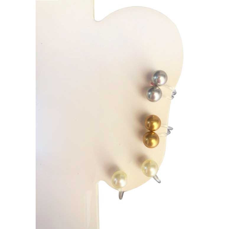 Orecchini-clip-perle-colorate